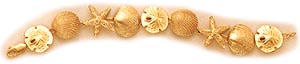Nantucket Mixed Shell Bracelet Large 14kt Gold
