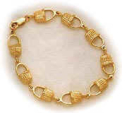 Nantucket Half Basket Bracelet 14kt Gold