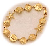 Nantucket Mixed Shell Bracelet Mini 14Kt Gold
