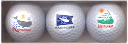 Nantucket Golf Balls with Burgee Flag