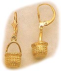 Nantucket Basket Gold Earrings