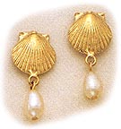 Scallop Mini Gold Earrings