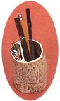 Scrimshaw -Pen and Pencil holder