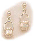 Nantucket Basket Earrings -Mini