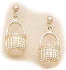 Nantucket Basket Earrings -Large
