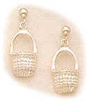Nantucket Basket Earrings -Half