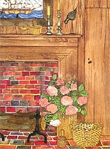 Nantucket Fireplace by Victoria Elbroch