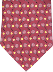 Tennis Tie - Tennis Racket - Red