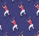 Baseball Tie - Baseball Player - Navy